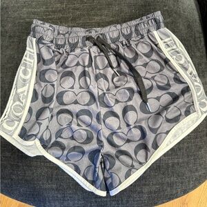 Coach Youth Black and Gray Athletic Shorts